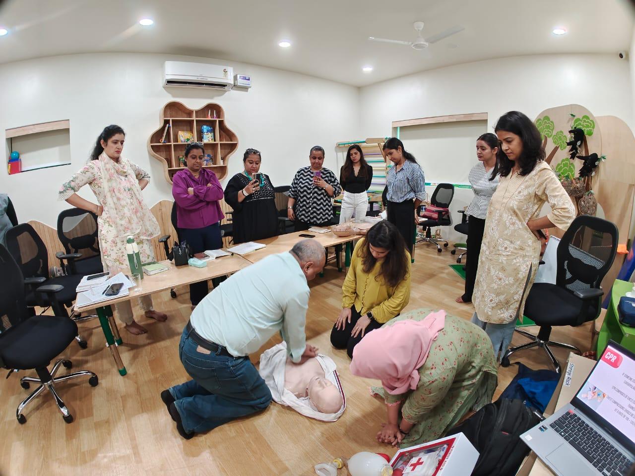 First aid practice session